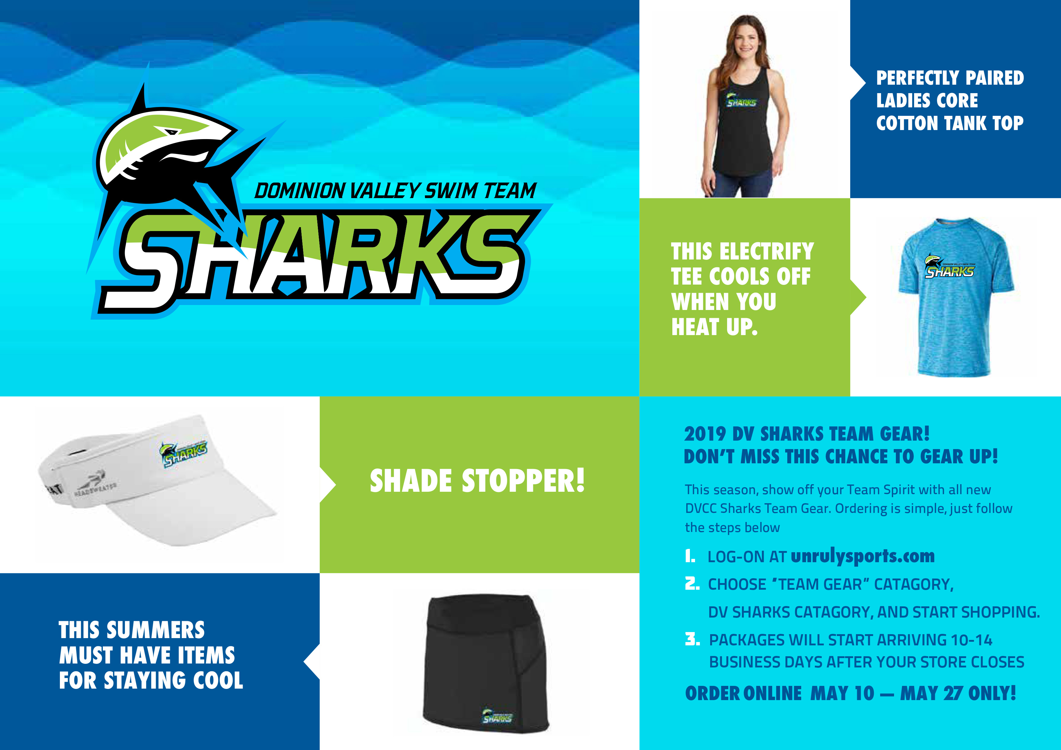 DVCC Sharks Spirit Wear Webstore Information