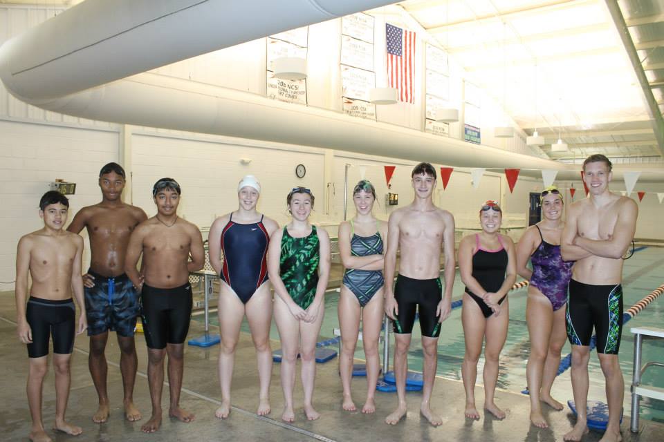 Godwin Swimmers on first day of practice